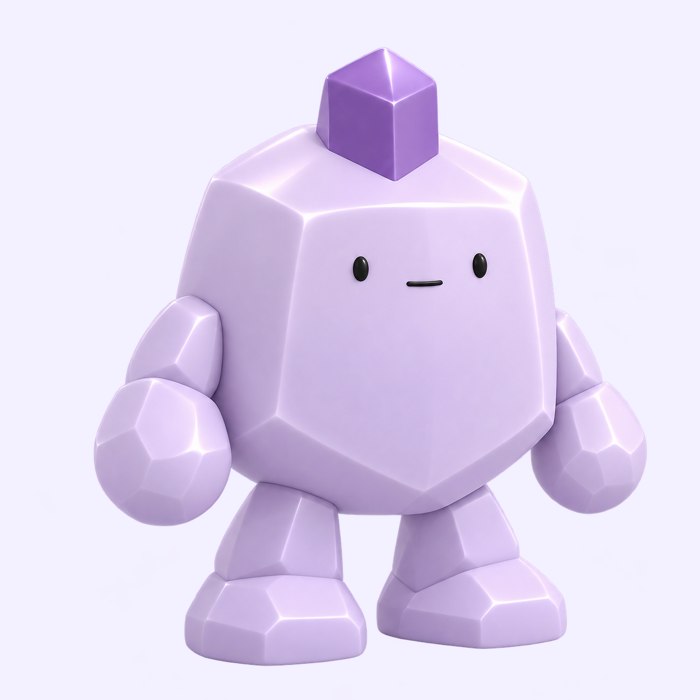 Quartot, the lavender crystal golem